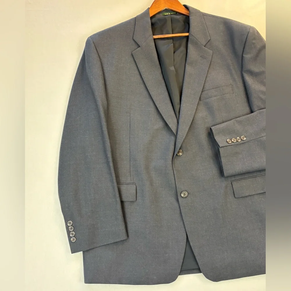 RALPH‎ RALPH LAUREN Grey Wool Sport Coat Blazer 50R Jacket Vintage Business